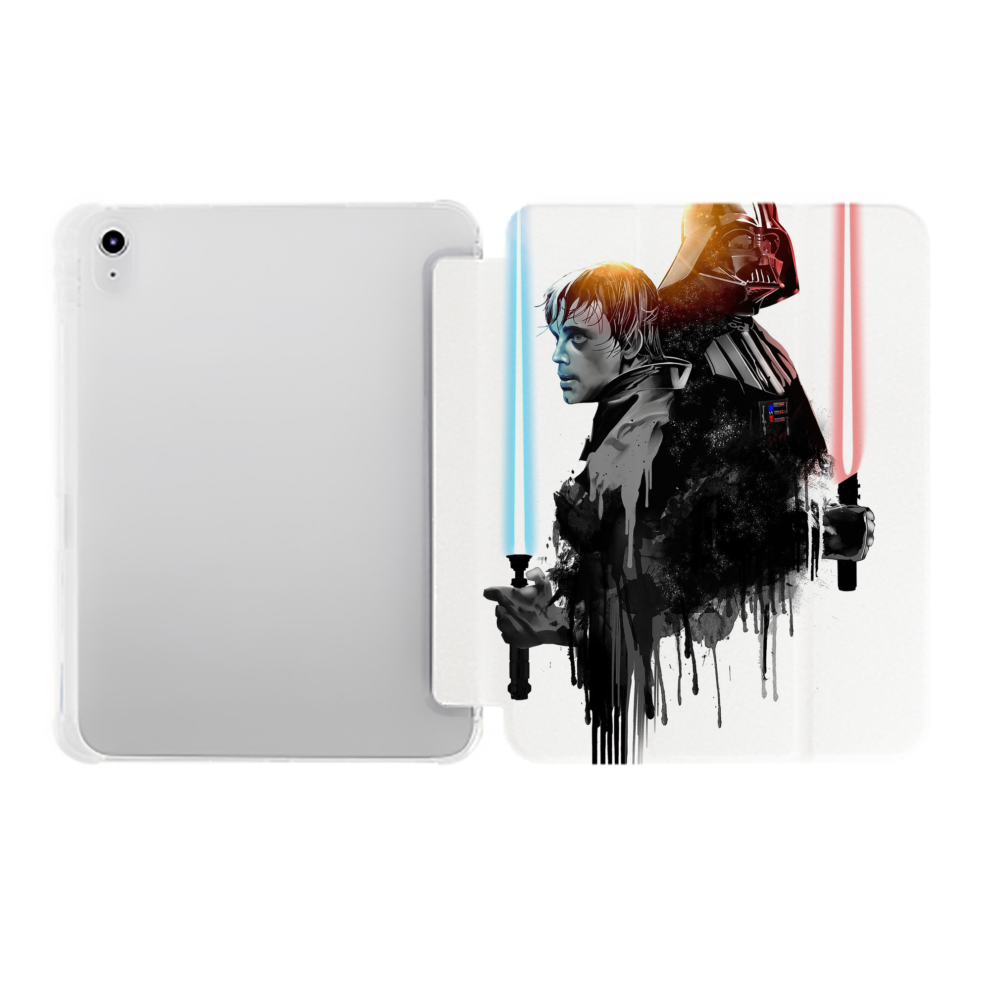（画像用） スター・ウォーズ Star Wars IPad ケース ペン収納付き 三つ折りスタンド PUレザー×シリコン 対応機種9.5/10.5/10.9インチ